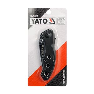 Yato 190 mm Folding Knife with Black Blade, YT-76051