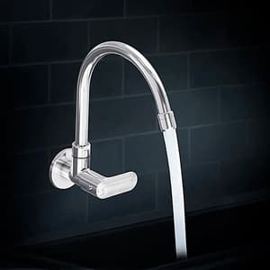Kohler Kumin Wall Mount Cold Only Kitchen Faucet In Polished Chrome Finish, K-99482IN-4-CP