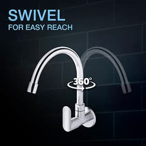 Kohler Kumin Wall Mount Cold Only Kitchen Faucet In Polished Chrome Finish, K-99482IN-4-CP