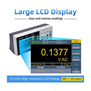 Owon 4-4/5 Digit / 55000 Count True RMS Bench-type Digital Multimeter with Rechargeable Battery, XDM 1241