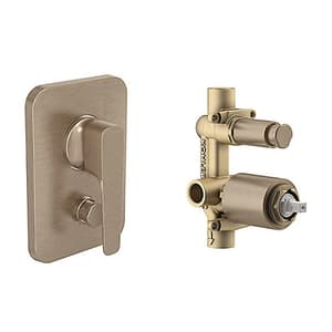 Kohler Aleo+ Recessed Bath & Shower Trim With Diverter + AT235 Valve In Brushed Bronze Finish, K-22787IN-4-BV
