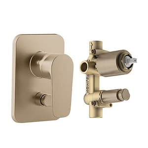 Kohler Aleo Recessed Bath & Shower Trim With Diverter + AT235 Valve In Brushed Bronze Finish, K-22790IN-4-BV