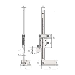 Mitutoyo 0 - 200 mm Vernier Height Gauge, 506-207