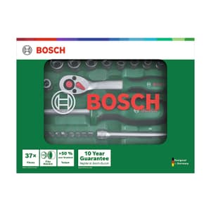 Bosch 37 Pcs Ratchet & Socket Set (1/4 inch Sq. Drive), 1 600 A03 9J6