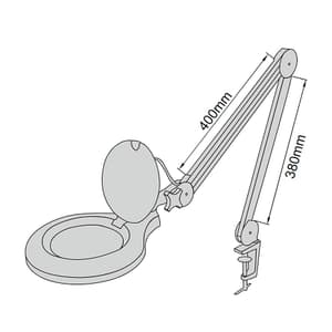 Insize Table Magnifier with Illumination, 7516-5D