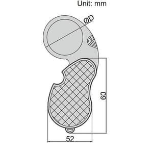 Insize Folding Magnifier, 7514-1