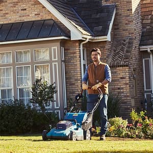 Makita 18V X2 (36V) LXT 534 mm Cordless Self-Propelled 4 In 1 Lawn Mower with Rapid Charger & 2 Pcs 5.0Ah Batteries, DLM539CT2