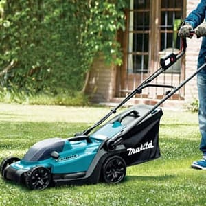 Makita 18V LXT 33 cm (13") Cordless 3 In 1 Lawn Mower with Rapid Charger & 1 Pcs 4.0Ah Battery, DLM330SM