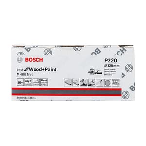 Bosch NET 125 mm / 220 Grit (Pack of 50 Pcs), 2 608 621 158
