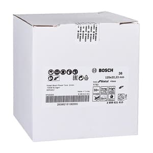 Bosch 125 mm / 36 Grit R780 Ceramic Fibre Sanding Discs Best For Metal & Inox (Pack of 50 Pcs), 2 608 621 610