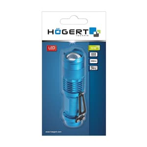 Hogert 5W Aluminum Pocket Flashlight (Without Battery), HT1E424