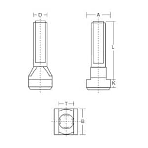 Apex 20mm x M20 x 250mm Length Clamping T-Bolts (Pack of 10 Pcs), 929-43