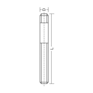 Apex M24 x 400 mm Length Clamping Studs (Pack of 10 Pcs), 930-40