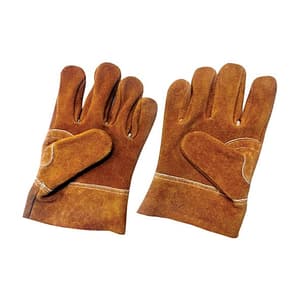Ozar Brown Full Leather Working Gloves (Front & Back), AGL9102