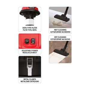 Yato 70L / 2400W Wet & Dry Vacuum Cleaner, YT-85710