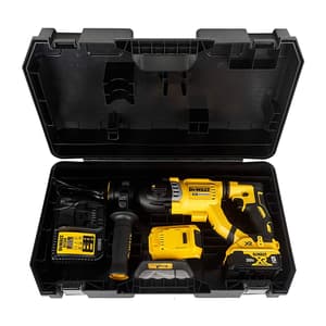 Dewalt 18V XR Li-ion D-Handle SDS Plus Cordless Rotary Hammer with Brushless Motor w 2x5.0Ah Batteries Included-Perform & Protect Shield, DCH263P2-KR