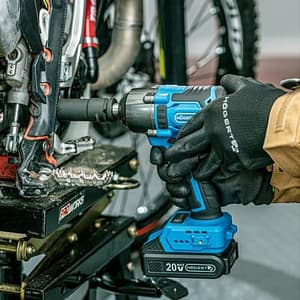 Hogert 20V / 2.0 Ah Cordless Impact Wrench With Battery & Charger, HT2E200
