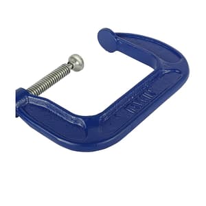 Irwin 100 mm / 4 Inch General Purpose Steel C-Clamp (Blue & Silver), 1901234