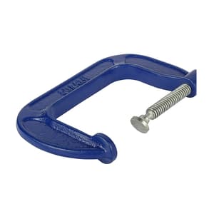 Irwin 100 mm / 4 Inch General Purpose Steel C-Clamp (Blue & Silver), 1901234