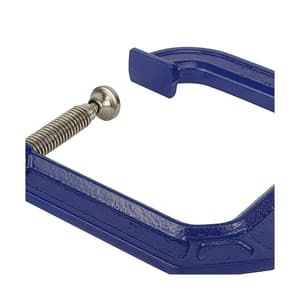 Irwin 3" X 4 -1/2" Deep Throat C-Clamp 100 Series (Blue & Silver), 225134