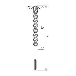 Bosch 28 x 800 x 920 mm SDS Max-9 Natural Stone Hammer Drill Bits, 1 618 596 504
