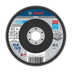 Bosch 100 mm / 60 Grit Pro X571 Flap Disc (Pack of 10 Pcs), 2 608 619 323