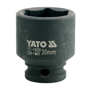 Yato 30 mm, 1/2 Inch Square Drive Hexagonal Impact Sockets, YT-1020