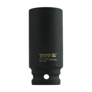 Yato 26 mm, 1/2 Inch Square Drive Hexagonal Deep Impact Sockets, YT-1046