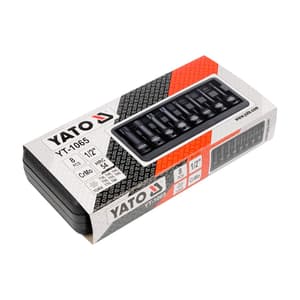 Yato 8 Pcs Torx Impact Bit Socket Set (1/2 inch Sq. Drive), YT-1065
