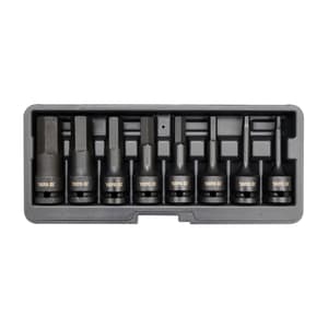 Yato 8 Pcs Hex Impact Bit Socket Set (1/2 inch Sq. Drive), YT-1066