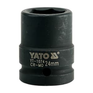 Yato 24 mm, 3/4 Inch Square Drive Hexagonal Impact Sockets, YT-1074