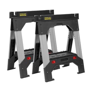 Stanley 685 x 100 x 830 mm FatMax Folding Adjustable Height Aluminium Sawhorse With 1135 Kg Load Capacity, 1-92-980