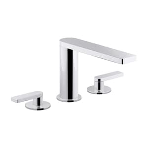 Kohler Composed 2 Handle Deck Mount Bath Tub Filler With Hand Shower In Polished Chrome Finish, K-73081T-4-CP