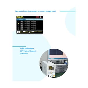 Owon 0 - 60V / 0 - 3A Programmable DC Power Supply, P4603