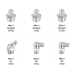Groz 44 Pcs Metric Grease Fitting Set, STGFT-M44
