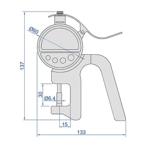 Insize 0 - 10 mm / 0 - 0.4 inch High Precision Digital Thickness Gauge, 2879-10