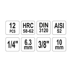 Yato 12 Pcs Torx Bit Sockets Set, YT-04331