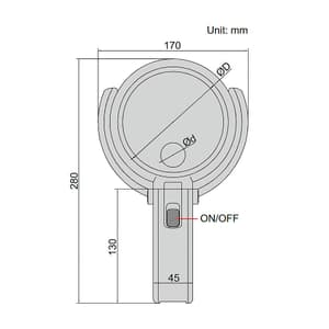 Insize Three Ways Magnifier With Illumination, 7512-1