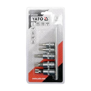 Yato 5 Pcs Spline Torx Bit Sockets Set, YT-04360