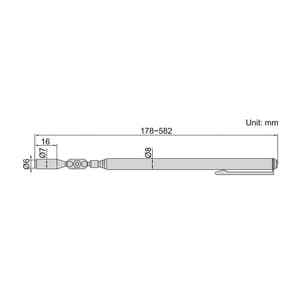 Insize 178-582 mm Telescoping Magnetic Pick-up, 7161-1