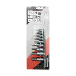 Yato 9 Pcs Hex Bit Sockets Set, YT-04401