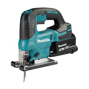 Makita 18V LXT BL 23 mm (7/8") Cordless Top Handle Jig Saw with Rapid Charger & 2 Pcs 5.0Ah Batteries, DJV184RTJ