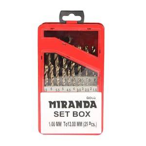 Miranda 1.00 - 13 mm Jobber Drill Set (25 Pcs)