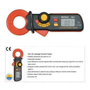 Metravi 3-1/2 Digit / 30 mm Digital AC Leakage Current Clamp Meter, DT-6054
