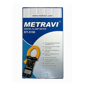 Metravi 3-3/4 Digit / 1000V AC / DC Voltage Range Digital Clamp Meter, DT-3150