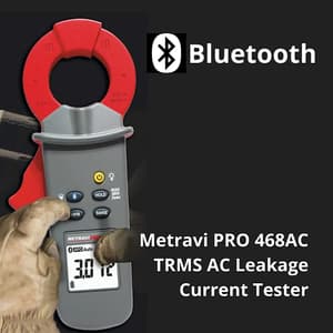 Metravi 6000 Count / 40 mm Digital TRMS AC Leakage Current Clamp Meter, Pro 468AC