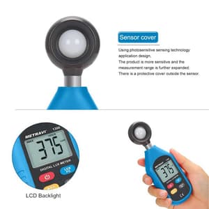 Metravi 0 - 200000 Digital Lux Meter (Measures In Lux & In Foot Candle), 1300