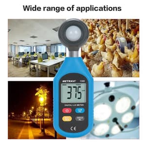 Metravi 0 - 200000 Digital Lux Meter (Measures In Lux & In Foot Candle), 1300