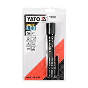 Yato 3W Xpe2 Cree Flashlight (Black), YT-08565