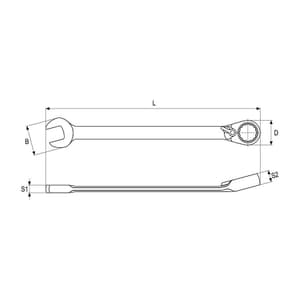 Yato 27 mm Combination Ratchet Wrench, YT-1670
